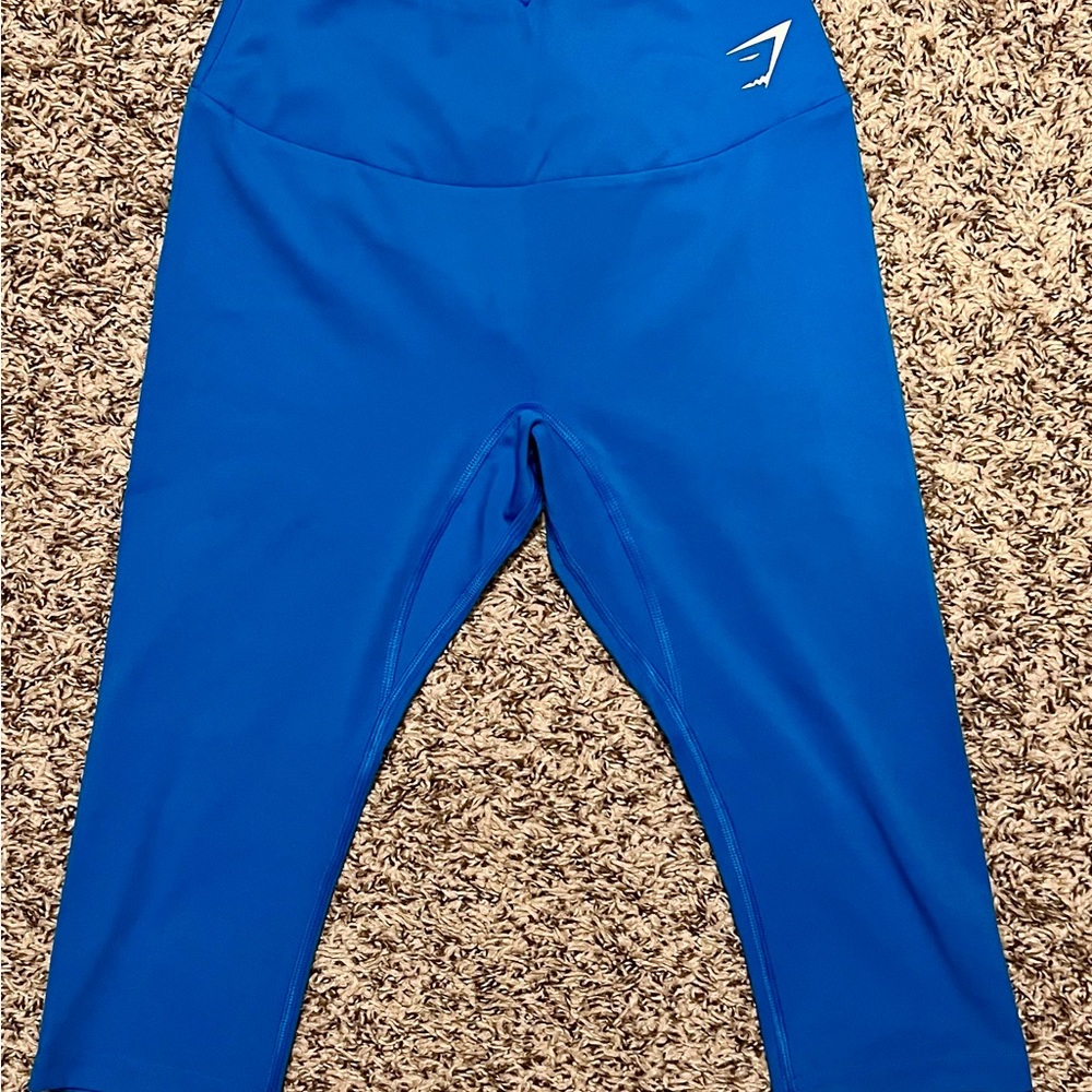 S | Gymshark Training Cropped Leggings - Blue